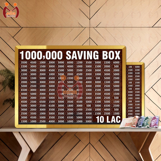 100,000 PKR Wooden Money Saving Box