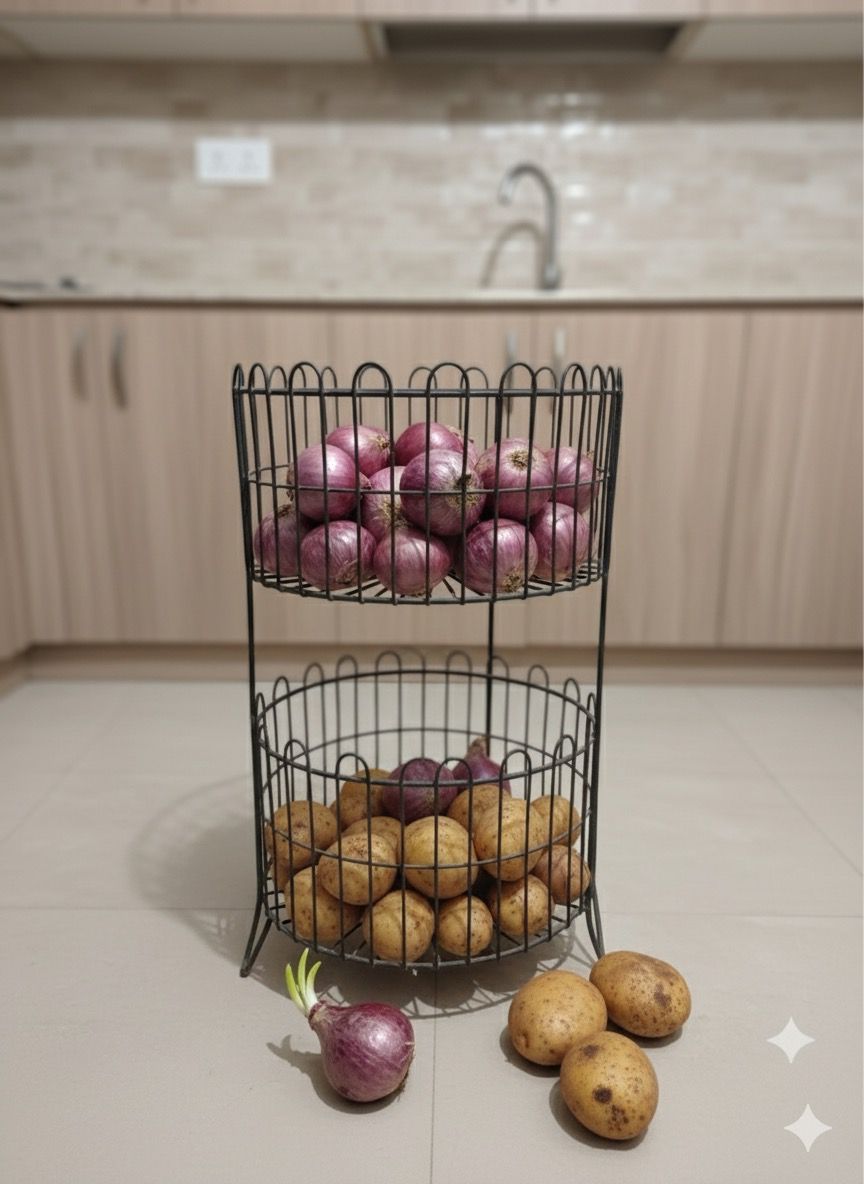 Iron Vegeitable Circle Rack ( 2 in 1 )